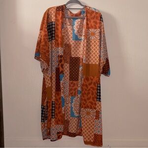 Orange Patchwork Kimono
